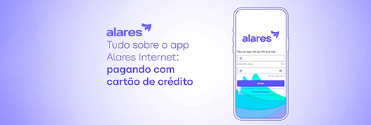 Como pagar fatura no app Alares com cartão de crédito?